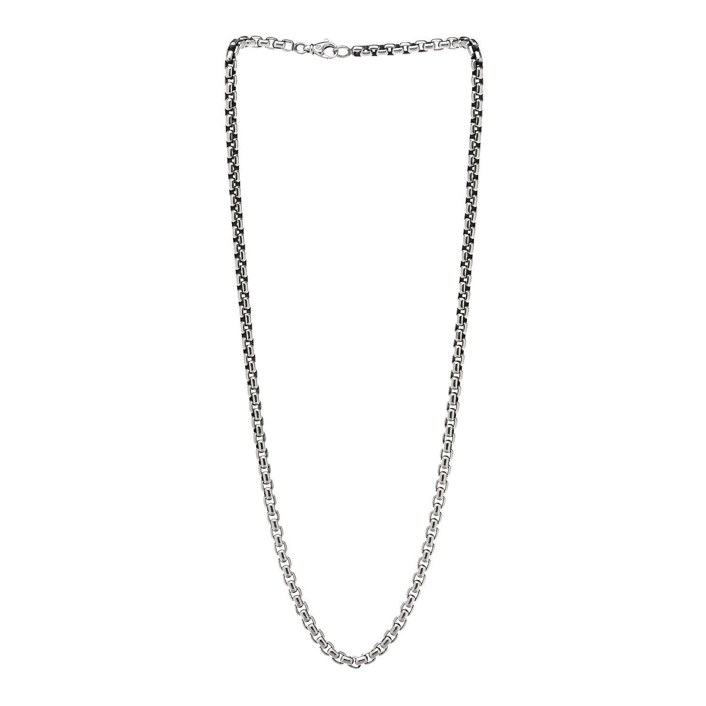 Sterling Silver 4.8mm Box Chain Necklace 22"