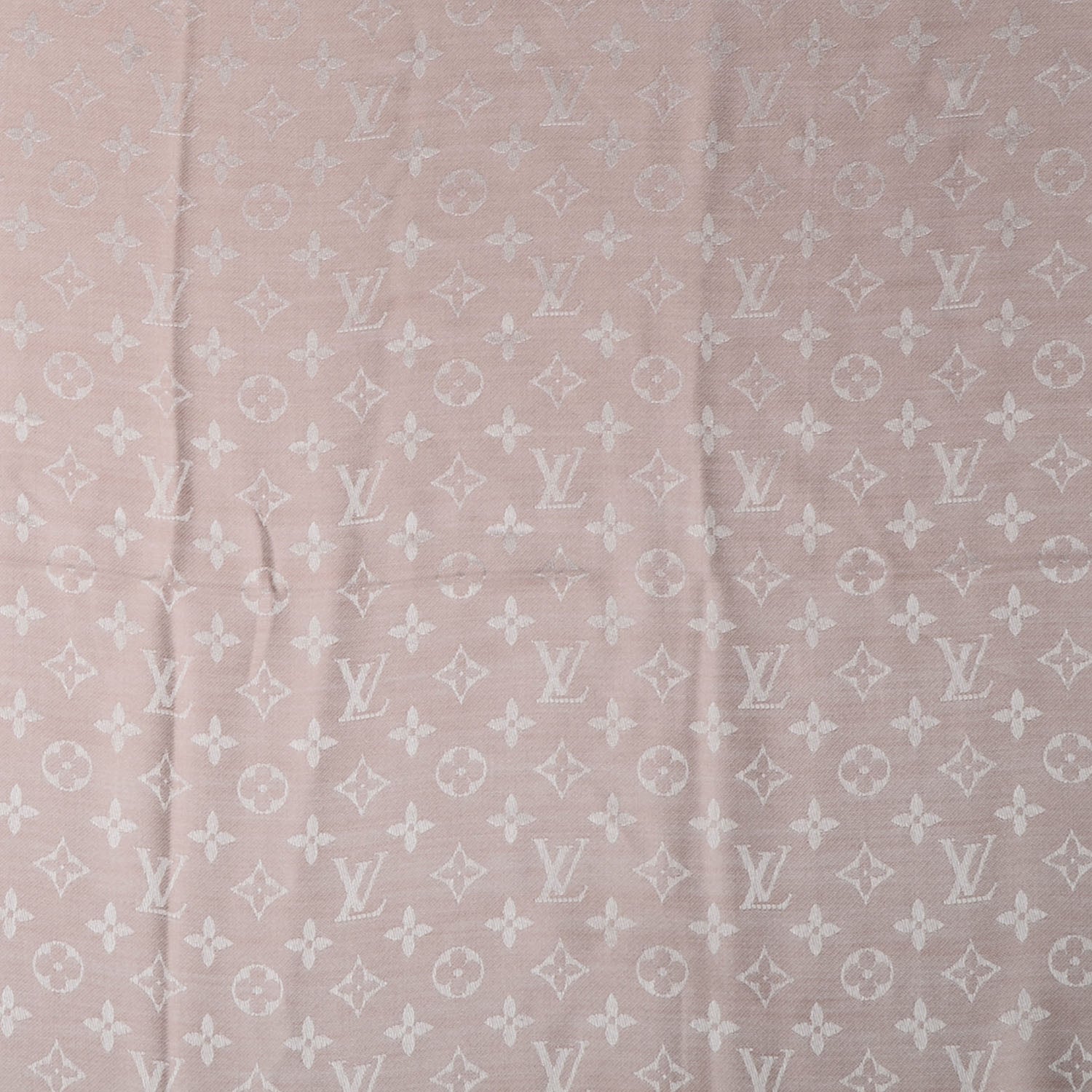 Louis Vuitton Silk Wool Monogram Denim Shawl Rose 1 of 5