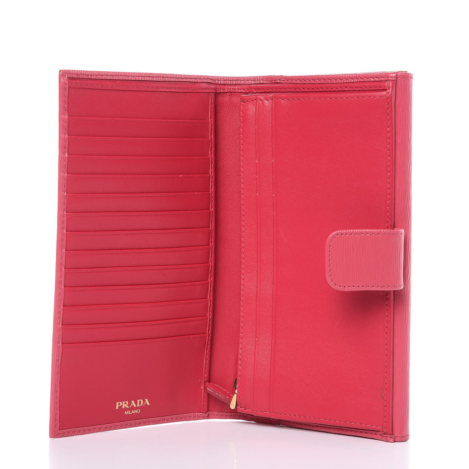 Prada Vitello Move Continental Flap Wallet Peonia 5 of 12