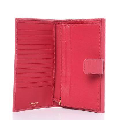 Prada Vitello Move Continental Flap Wallet Peonia 5 of 12