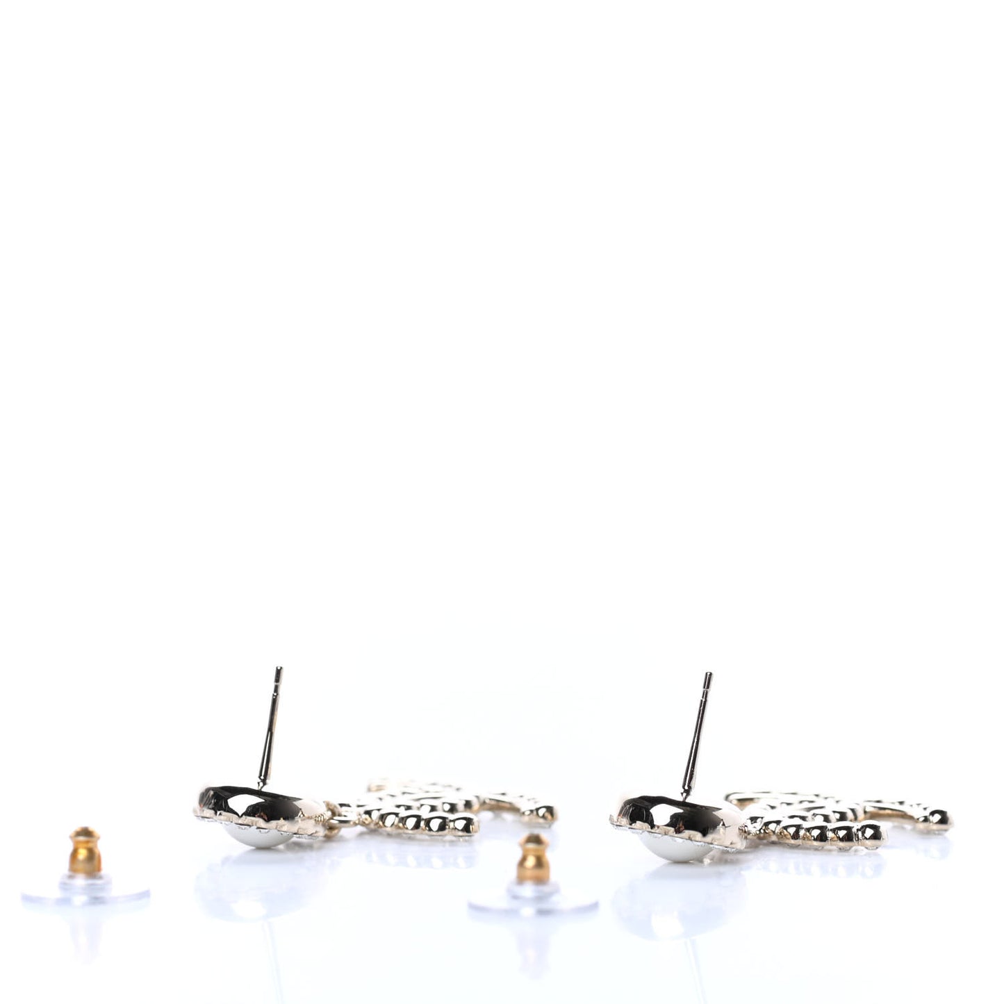 Crystal Pearl Bow-tiful CC Drop Earrings Gold