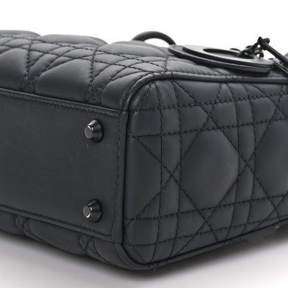 Christian Dior CHRISTIAN DIOR Ultra Matte Calfskin Cannage Mini Lady Dior Black 8 of 10