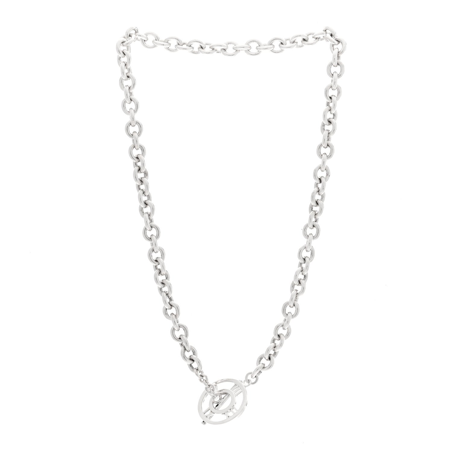 Tiffany Sterling Silver Atlas Toggle Chain Necklace 3 of 6