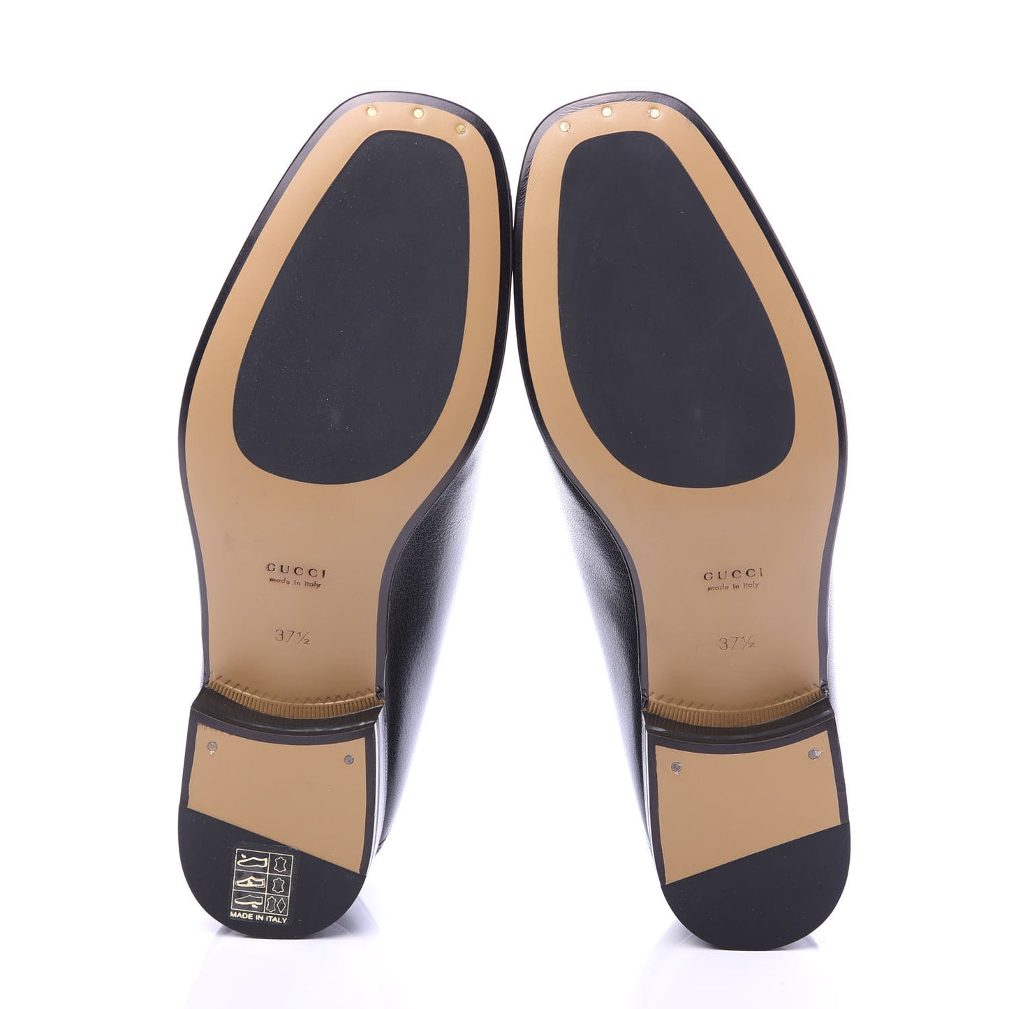Goatskin Womens Horsebit Mid-Heel Loafers 37.5 Black