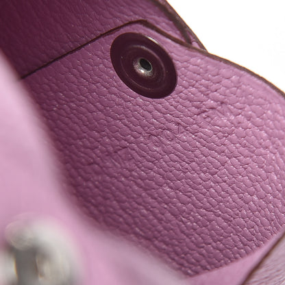 Hermes Chevre Mysore Calvi Card Case Mauve Sylvestre 7 of 8