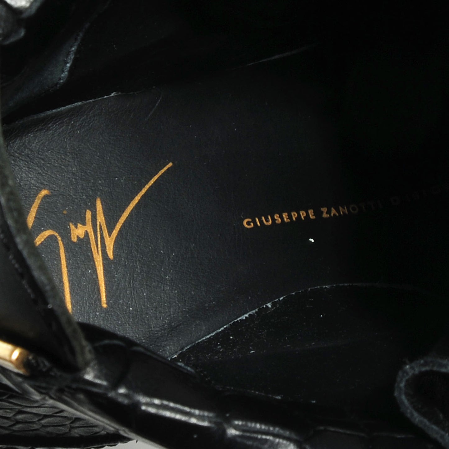 GIUSEPPEZANOTTICrocStampedLorenz75WedgeSneakers37Black