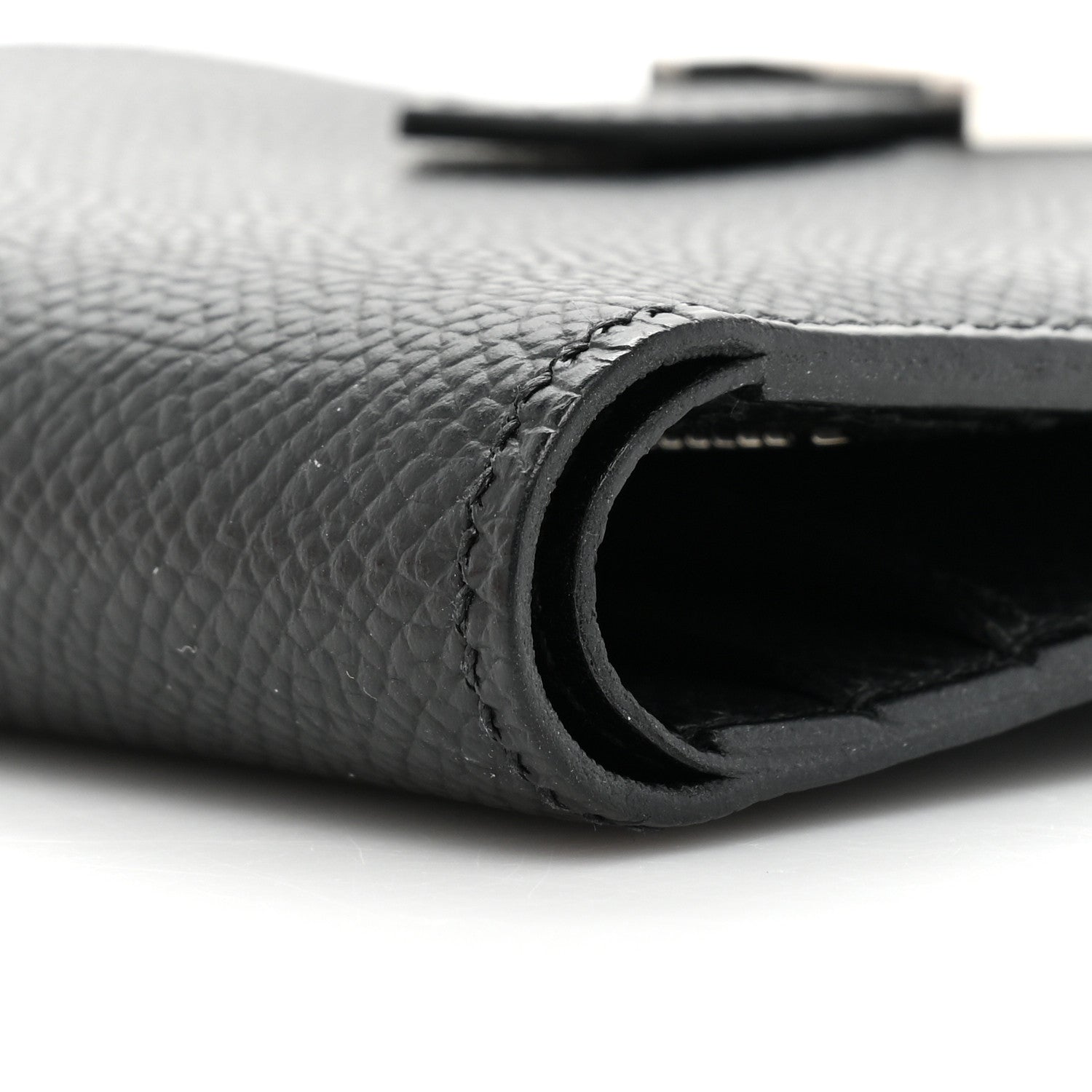 Hermes Epsom Bearn Compact Wallet Black 8 of 10