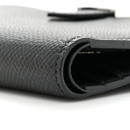 Hermes Epsom Bearn Compact Wallet Black 8 of 10