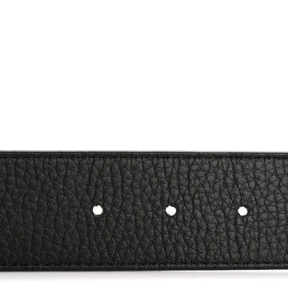 Louis Vuitton Taurillon Calfskin 30mm LV Initiales Reversible Belt 110 44 Black 3 of 6