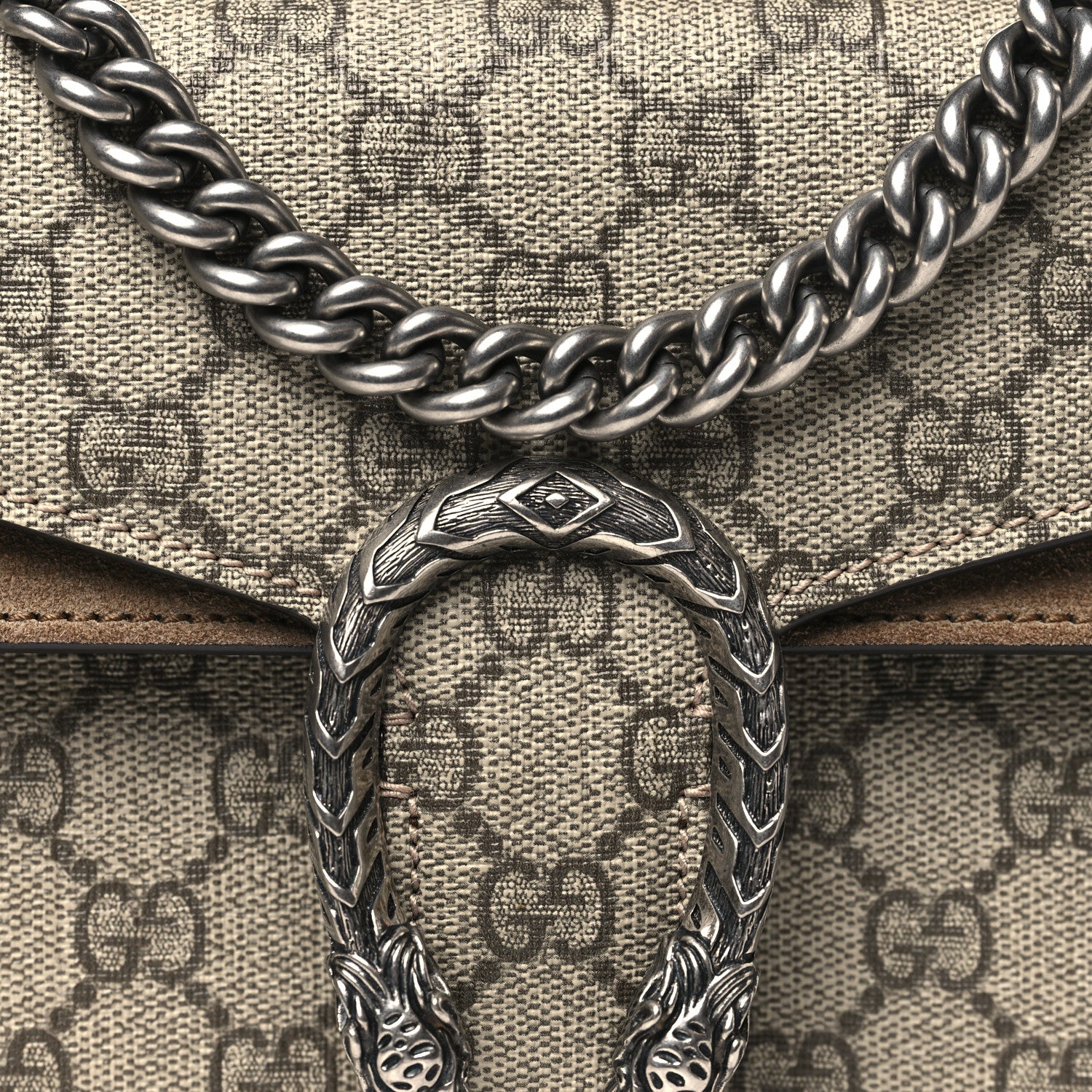 Gucci GG Supreme Monogram Mini Dionysus Shoulder Bag Taupe 8 of 11