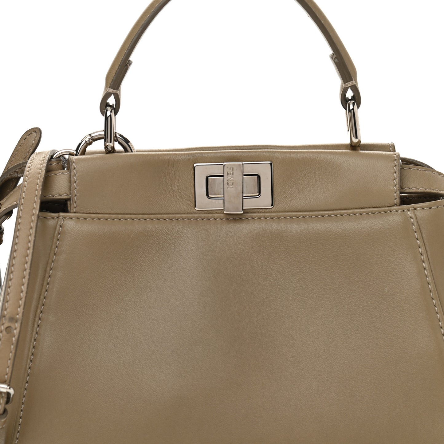 Nappa Mini Peekaboo Iconic Satchel Tortora