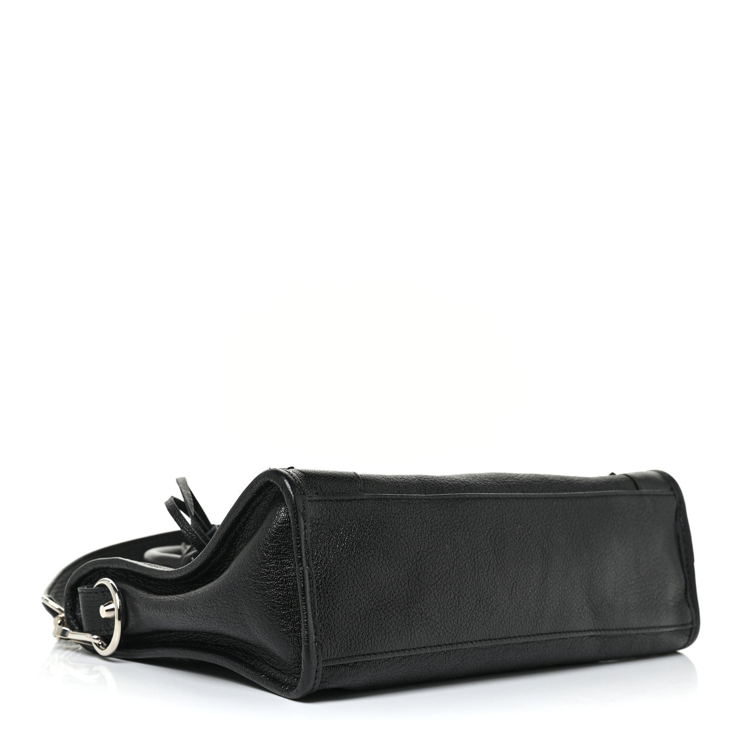 Chevre Silver Metallic Edge Hardware S City Black