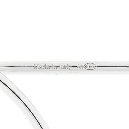 Hermes Sterling Silver MM Loop Earrings 4 of 6