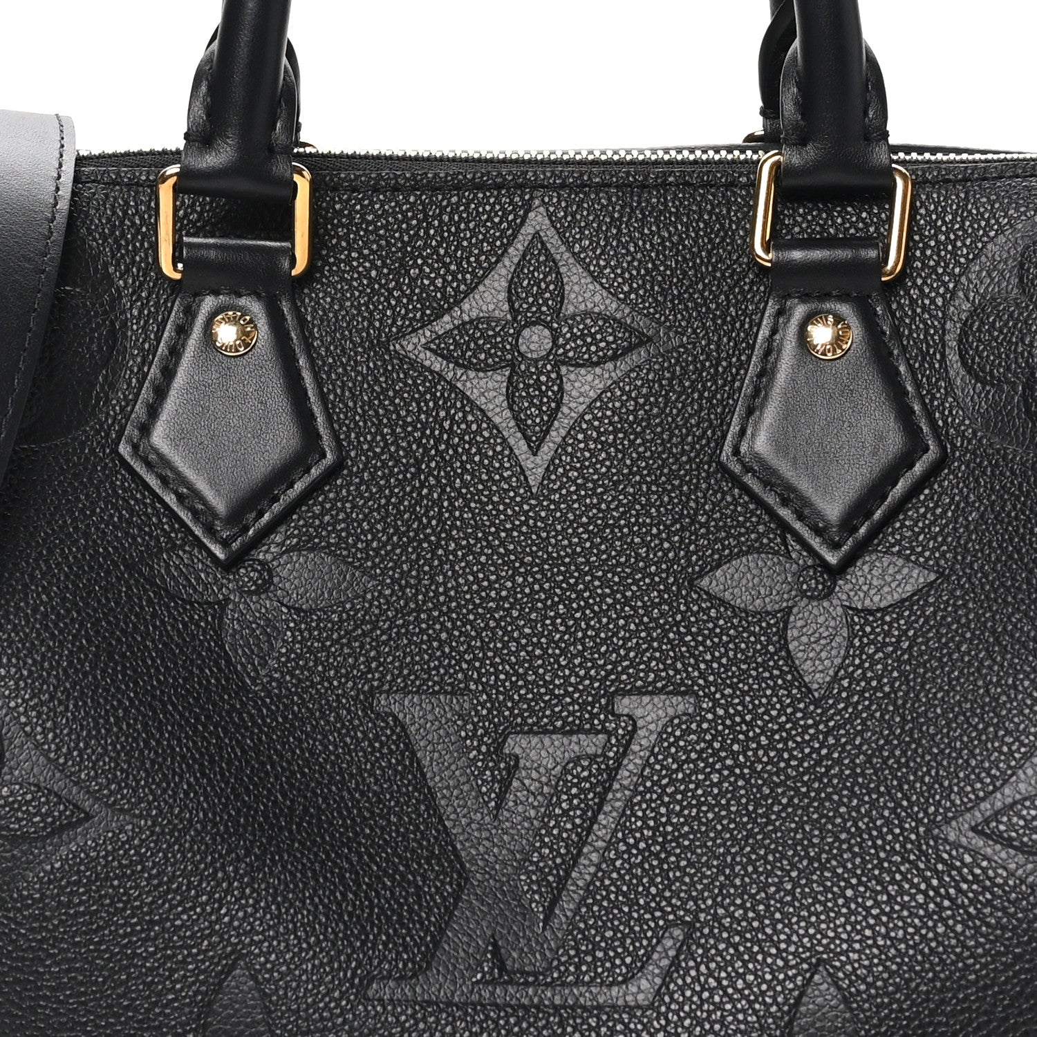 Louis Vuitton Empreinte Monogram Giant Speedy Bandouliere 25 Black 7 of 9