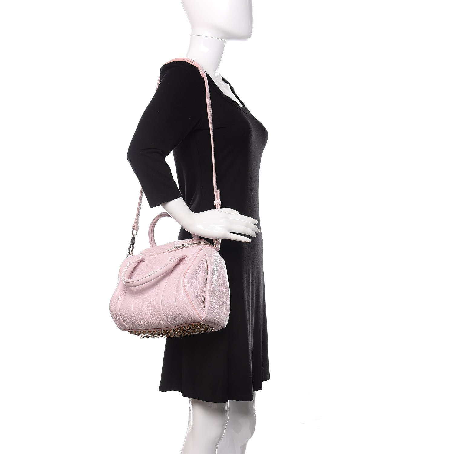 Alexander Wang Pebbled Lambskin Mini Rockie Gummy Pale Gold Hardware 2 of 12