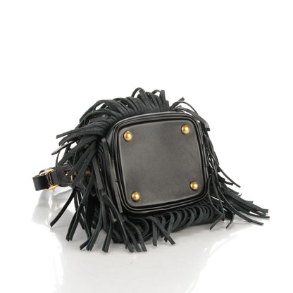 Saint Laurent Calfskin Small Emmanuelle Fringe Hobo Bag Black 4 of 7