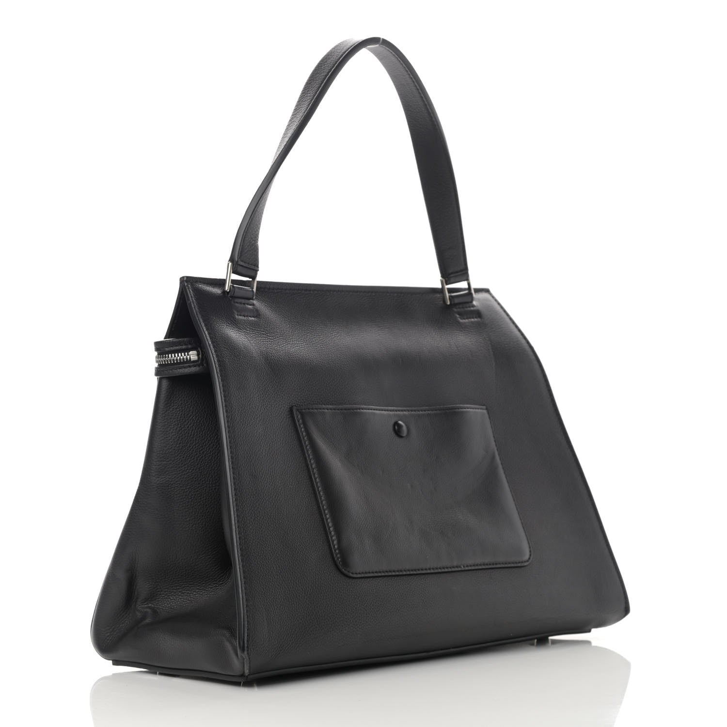 Celine Supple Calfskin Large Edge Shoulder Bag Black 3 of 17