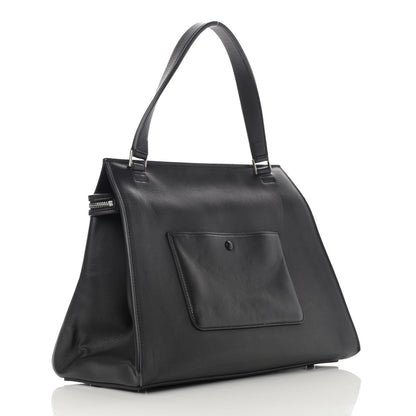 Celine Supple Calfskin Large Edge Shoulder Bag Black 3 of 17
