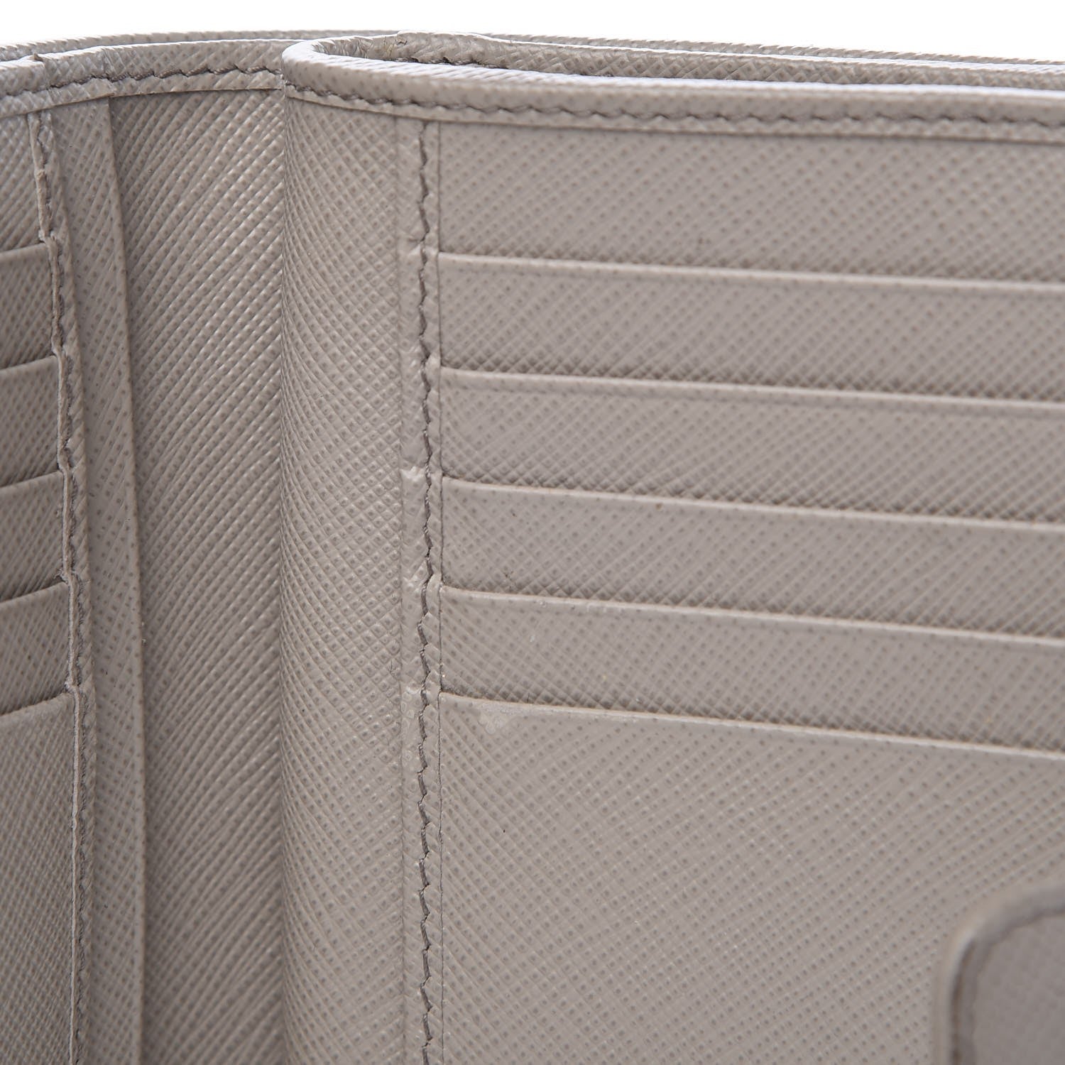 Prada Saffiano Metal Compact Wallet Argilla 13 of 14