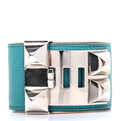 Hermes Epsom Collier de Chien CDC Bracelet S Bleu Paon 3 of 6