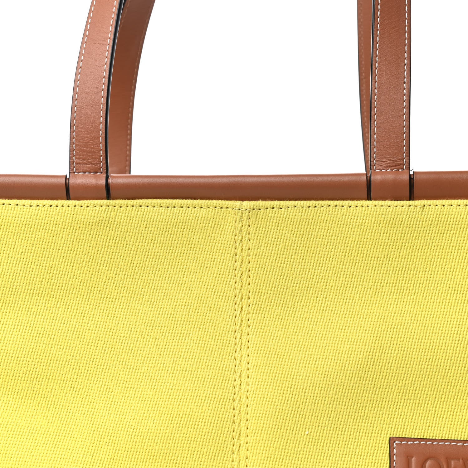 Loewe Canvas Calfskin Cushion Tote Yellow 10 of 10