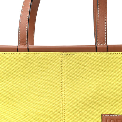Loewe Canvas Calfskin Cushion Tote Yellow 10 of 10