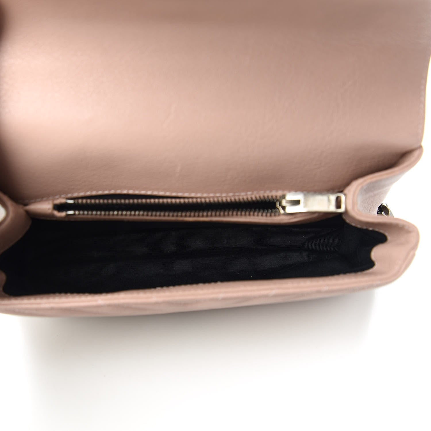 Saint Laurent Sheepskin Matelasse Chevron Monogram Medium College Bag Rose Poudre 5 of 10