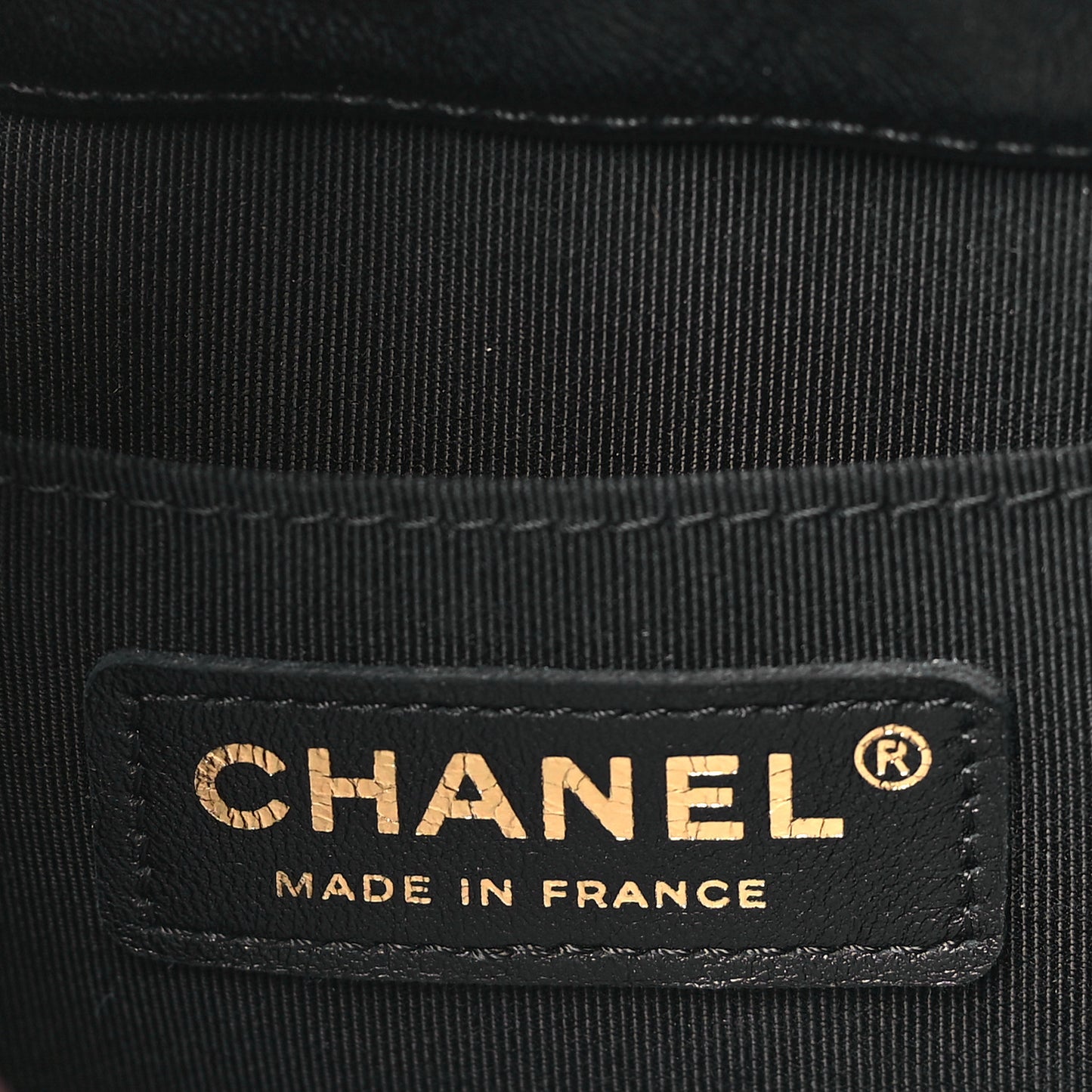 Lambskin Chevron Drawstring Bag Black