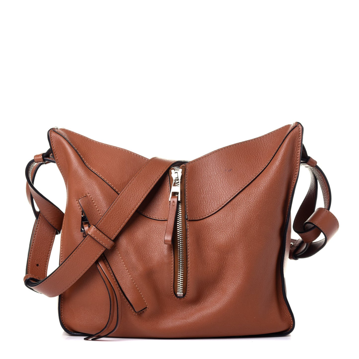 Calfskin Small Hammock Shoulder Bag Tan