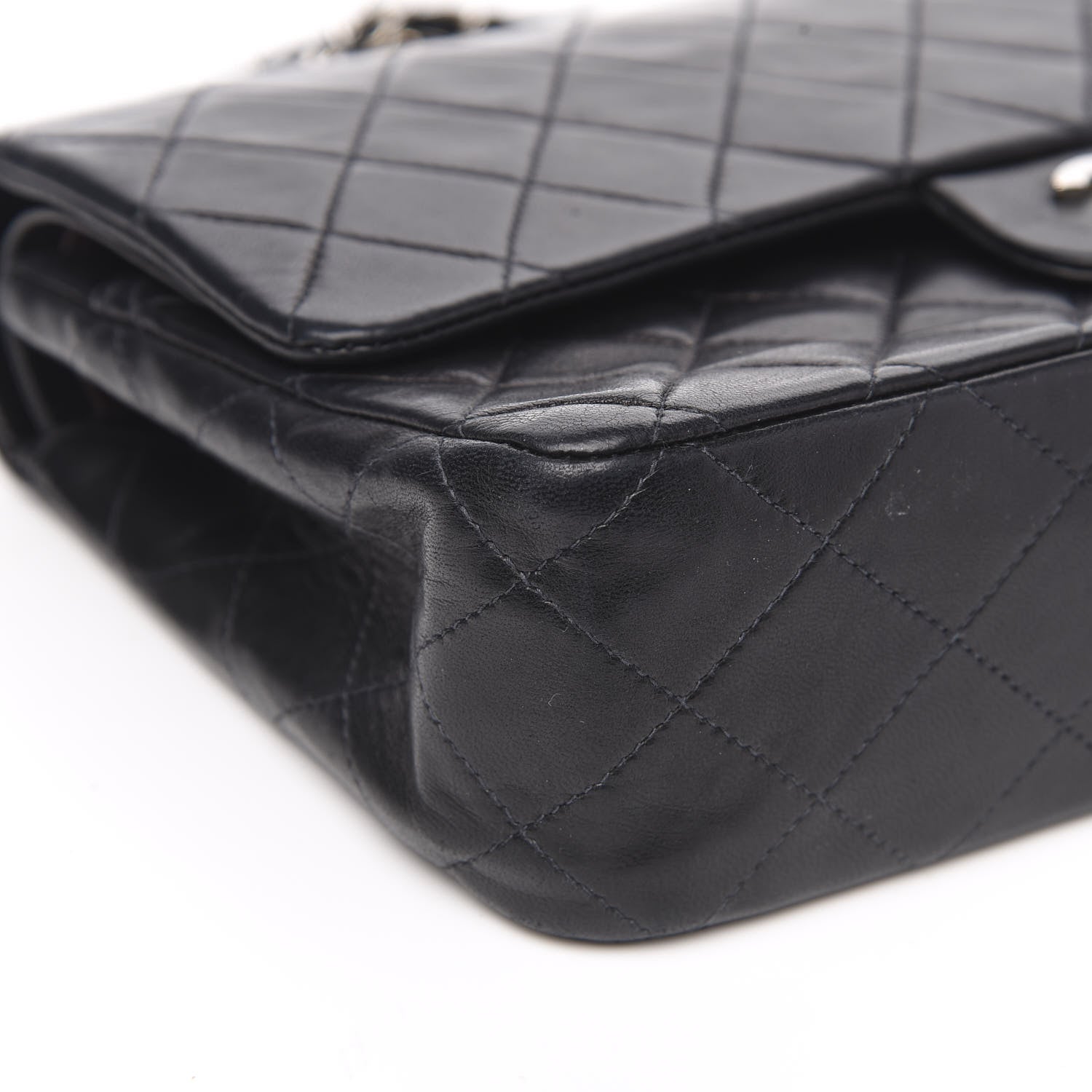 Chanel Lambskin Quilted Medium Double Flap Black 9 of 16