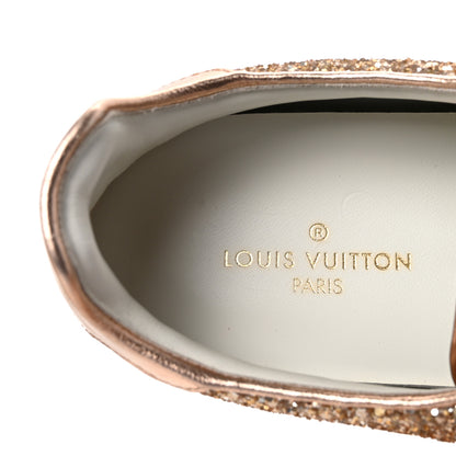 Louis Vuitton Metallic Glitter Frontrow Sneakers 37 Rose Gold 8 of 9