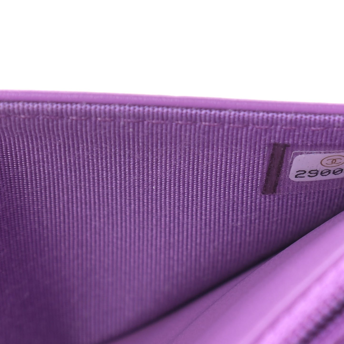 Caviar Quilted Boy Wallet On Chain WOC Purple