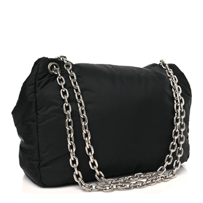 Balenciaga Nylon Medium Monaco Chain Shoulder Bag Black 3 of 10