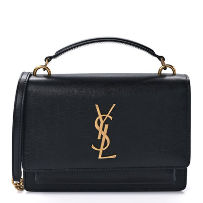 Saint Laurent Calfskin Monogram Sunset Chain Wallet Black 1 of 8