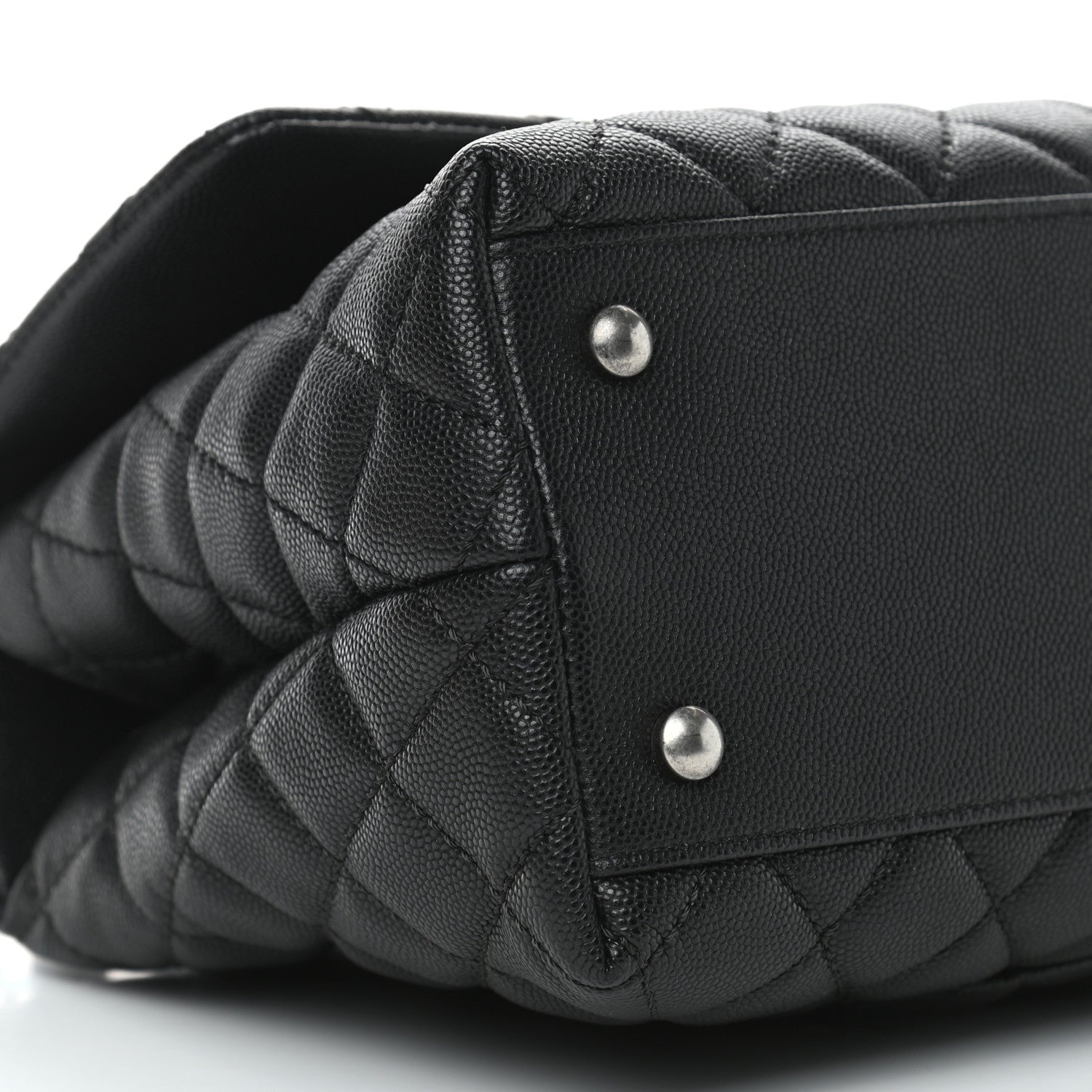 Chanel Caviar Lizard Quilted Small Coco Handle Flap Black 9 of 10