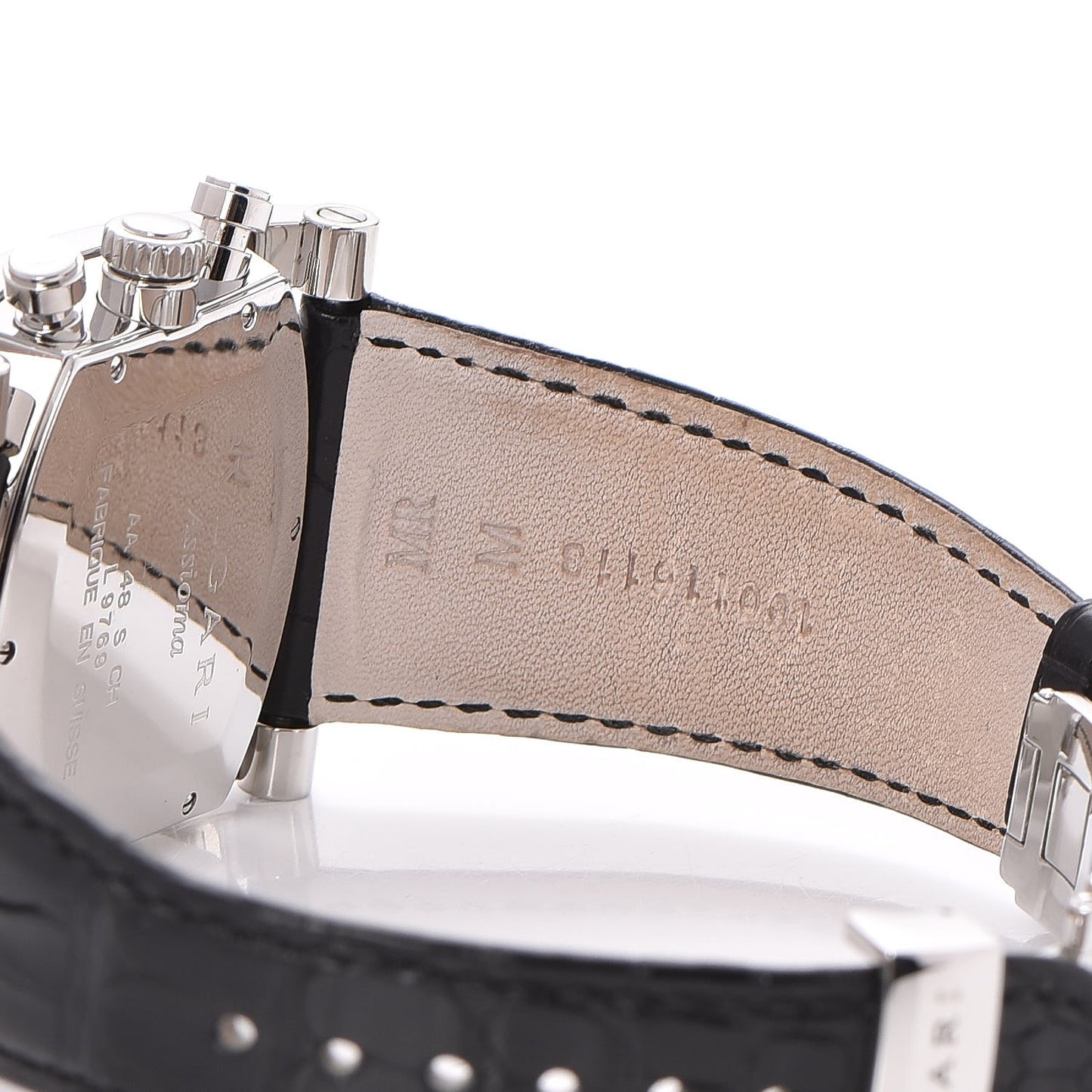 Stainless Steel Alligator 38mm Assioma Chronograph Automatic Watch Black
