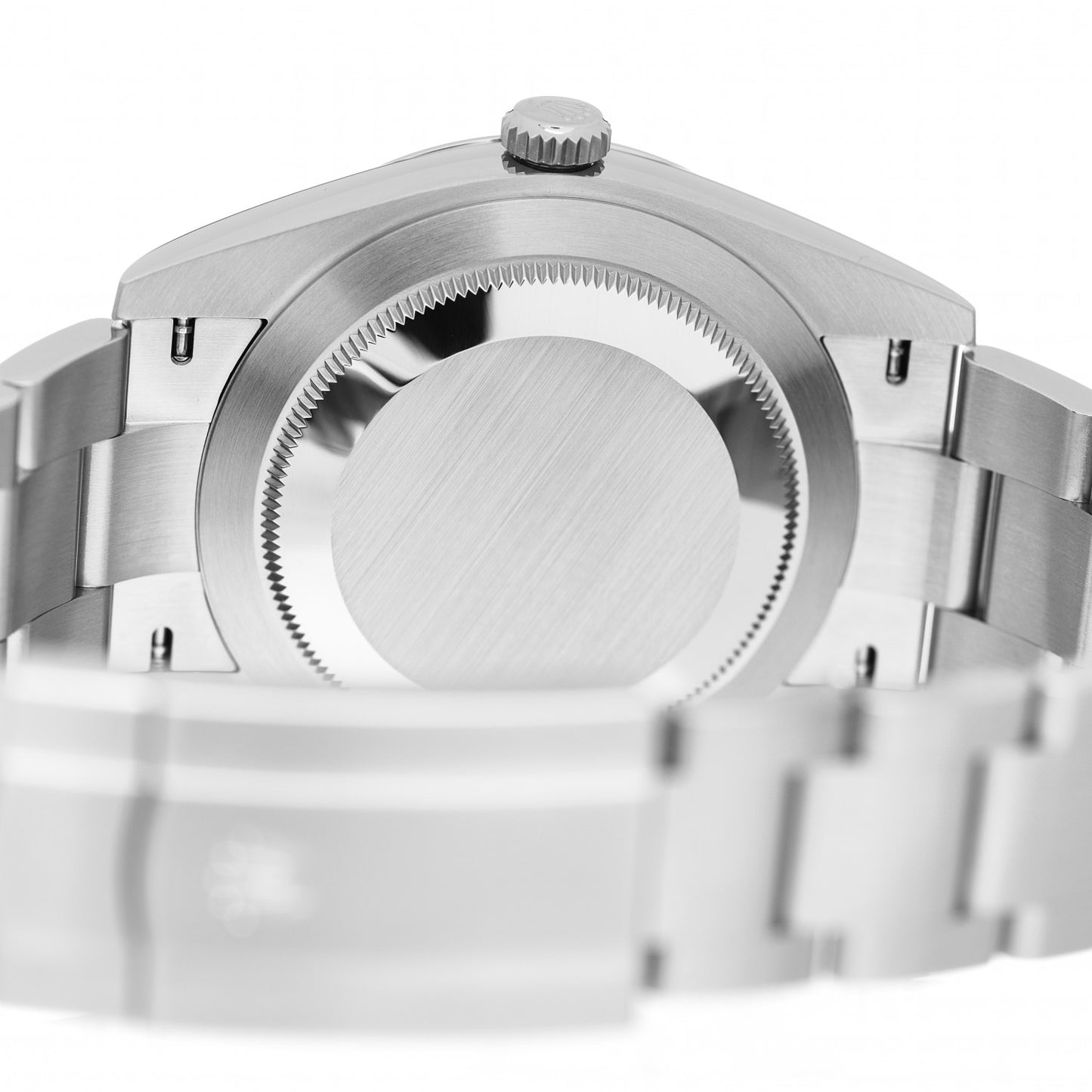 Stainless Steel 41mm Oyster Perpetual Watch Coral Red 124300
