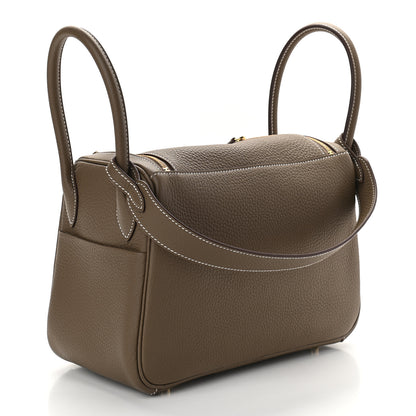 Hermes Taurillon Clemence Lindy 26 Etoupe 3 of 9