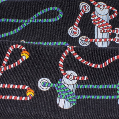 Hermes Silk Cordages Twilly Scarf Black 1 of 7