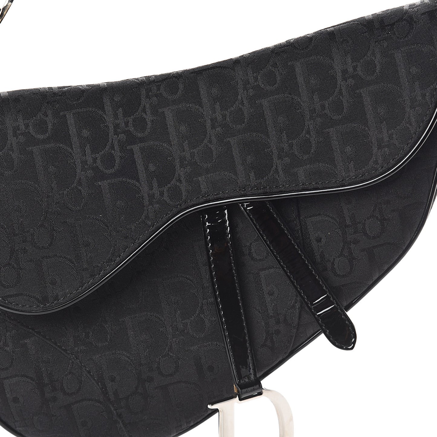 Monogram Saddle Bag Black