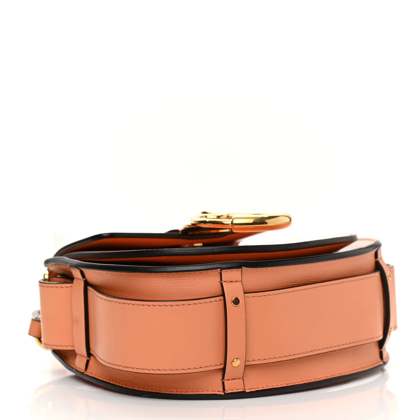 Patent Calfskin Suede Small Tess Bag Autumnal Brown