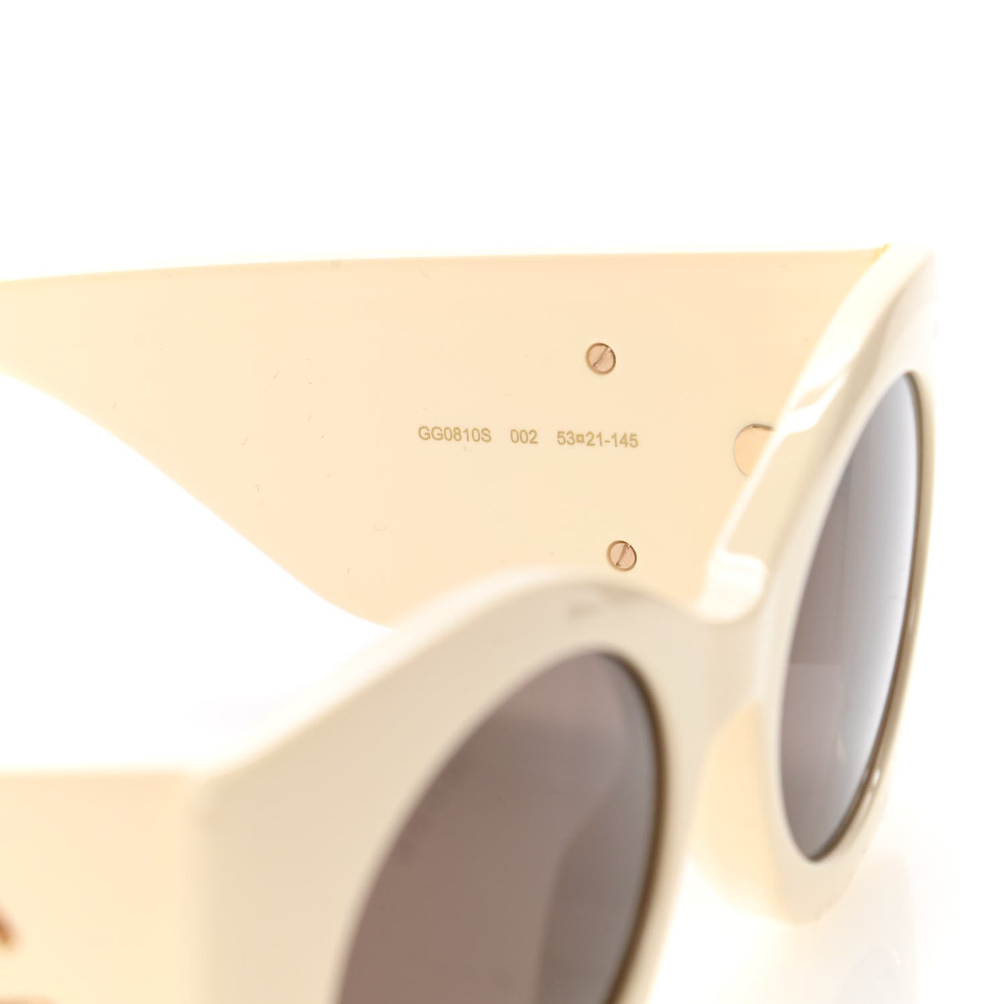 Acetate Frame GG Marmont Logo Sunglasses GG0810S Ivory