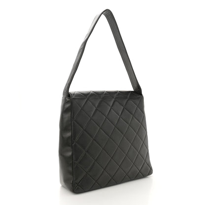 Chanel Lambskin Quilted Double Pocket Shoulder Bag Black 3 of 14
