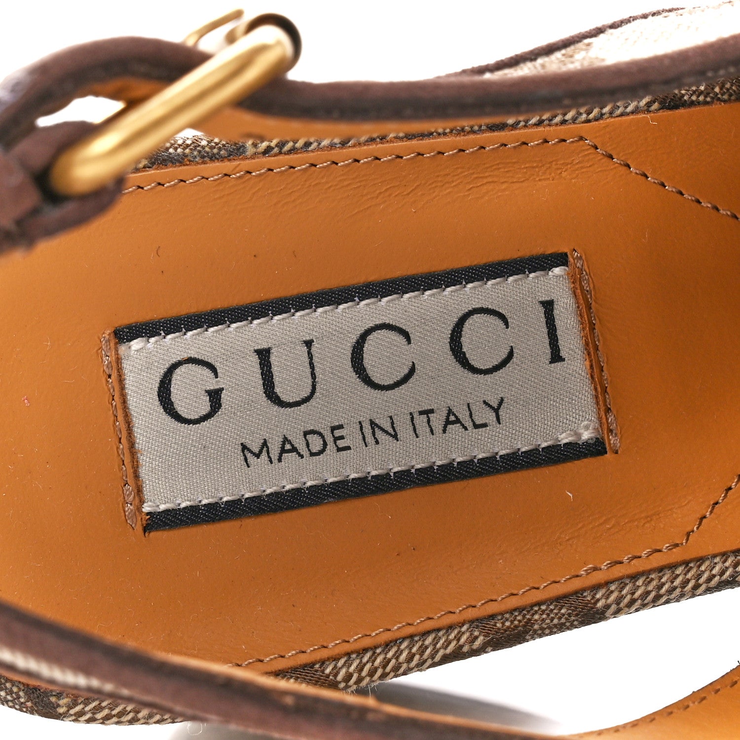 Gucci Monogram Goatskin Horsebit Clog Mules 36 Beige Ebony New Acero 7 of 9