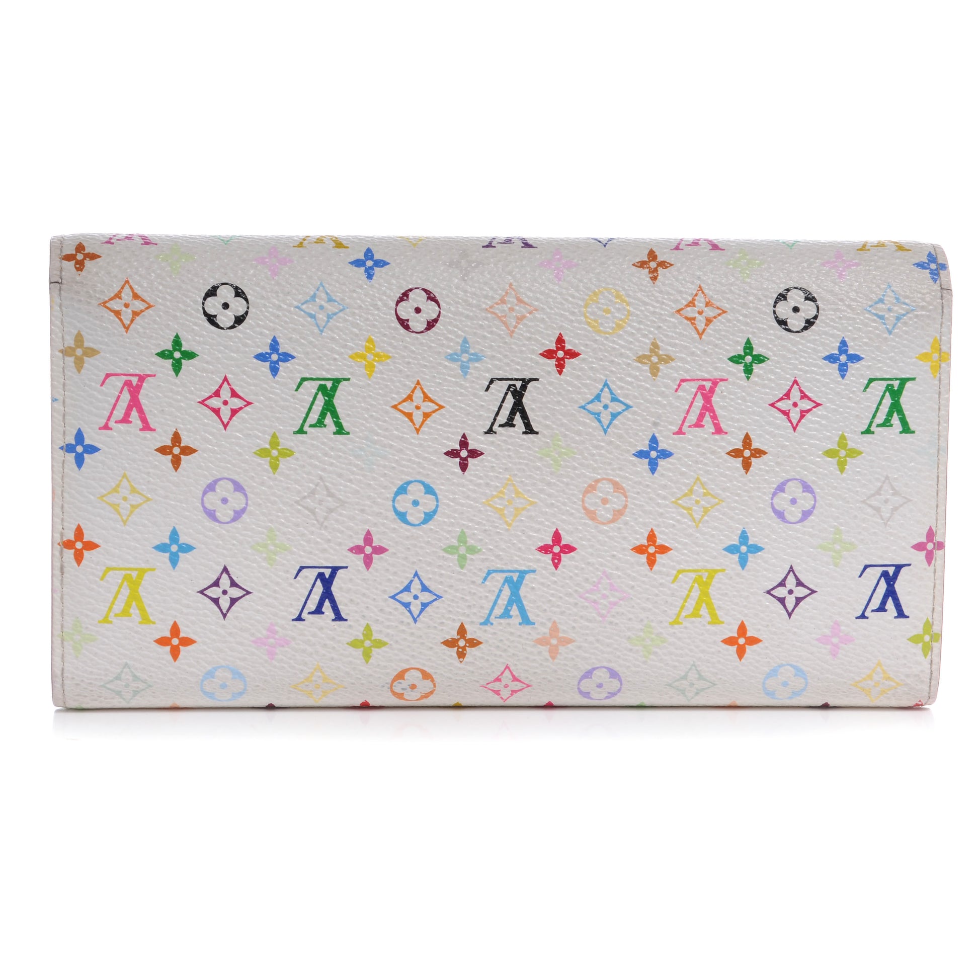 Louis Vuitton Monogram Multicolor Sarah Wallet White 3 of 9