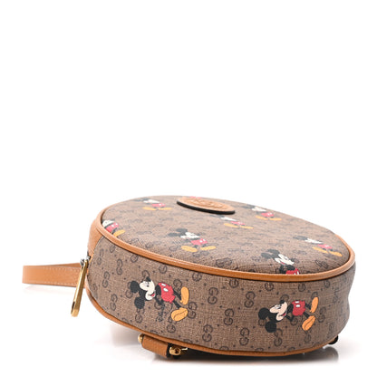 Gucci Mini Vintage GG Supreme Monogram Mickey Mouse Round Backpack Beige Vintage Sun Oil 4 of 10