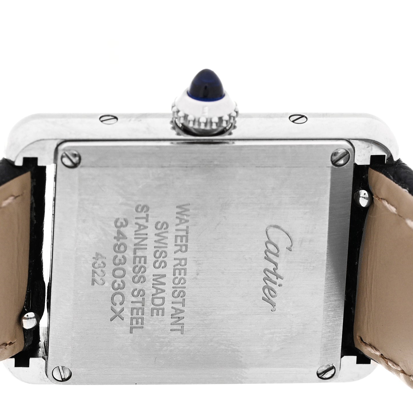 Stainless Steel Calfskin 22mm Must de Cartier Tank Quartz Watch