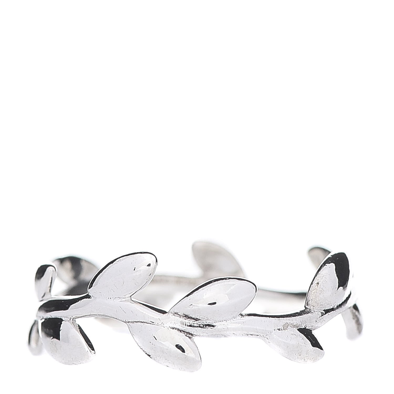 Tiffany Sterling Silver Paloma Picasso Narrow Olive Leaf Band Ring 52 6 1 of 5