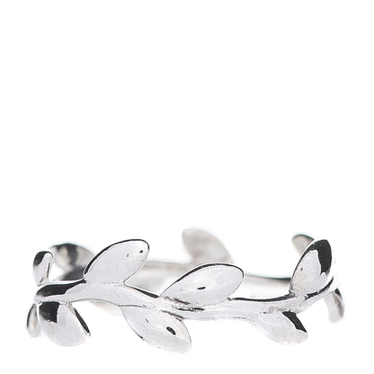 Tiffany Sterling Silver Paloma Picasso Narrow Olive Leaf Band Ring 52 6 1 of 5