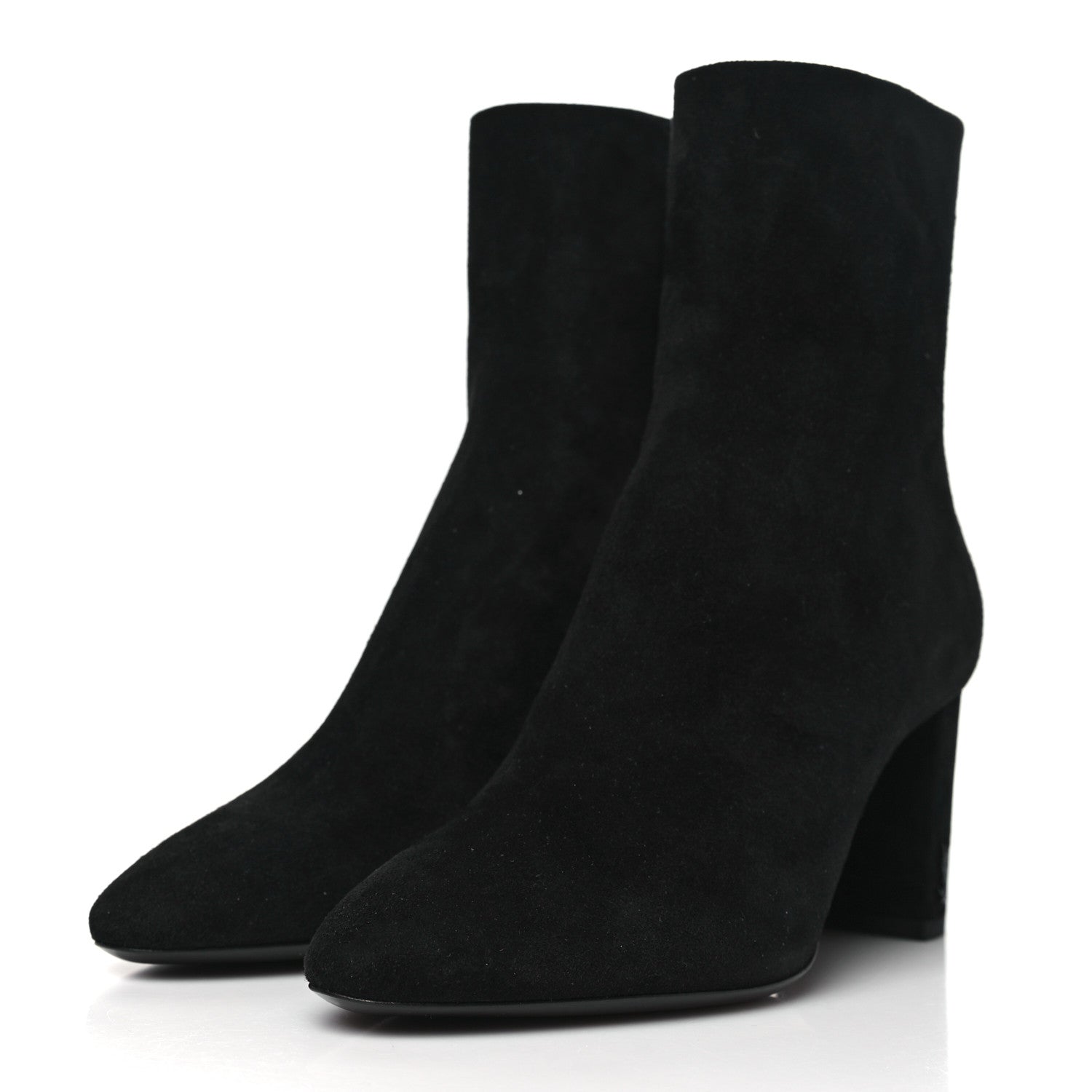 Saint Laurent Suede Loulou Ankle Zip Boot 36 Black 3 of 9